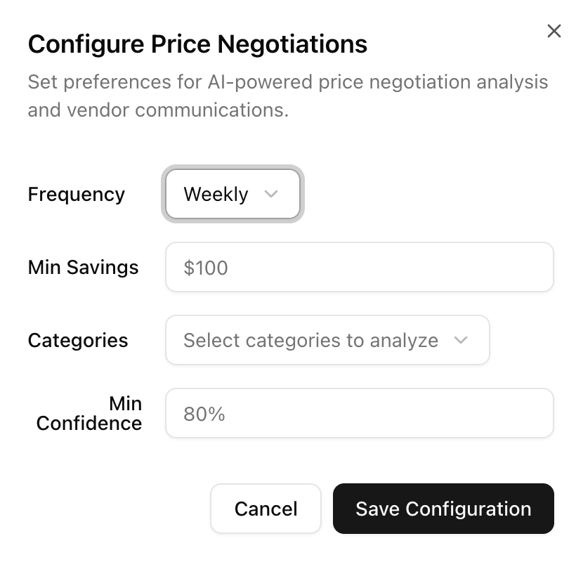 AI Price Negotiations Interface